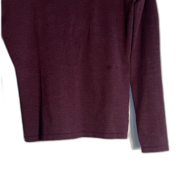 Ann Taylor Loft Plum Silk Blend Boat Neck Fine Knit Sweater Minimalist Sz Small - Picture 5 of 9
